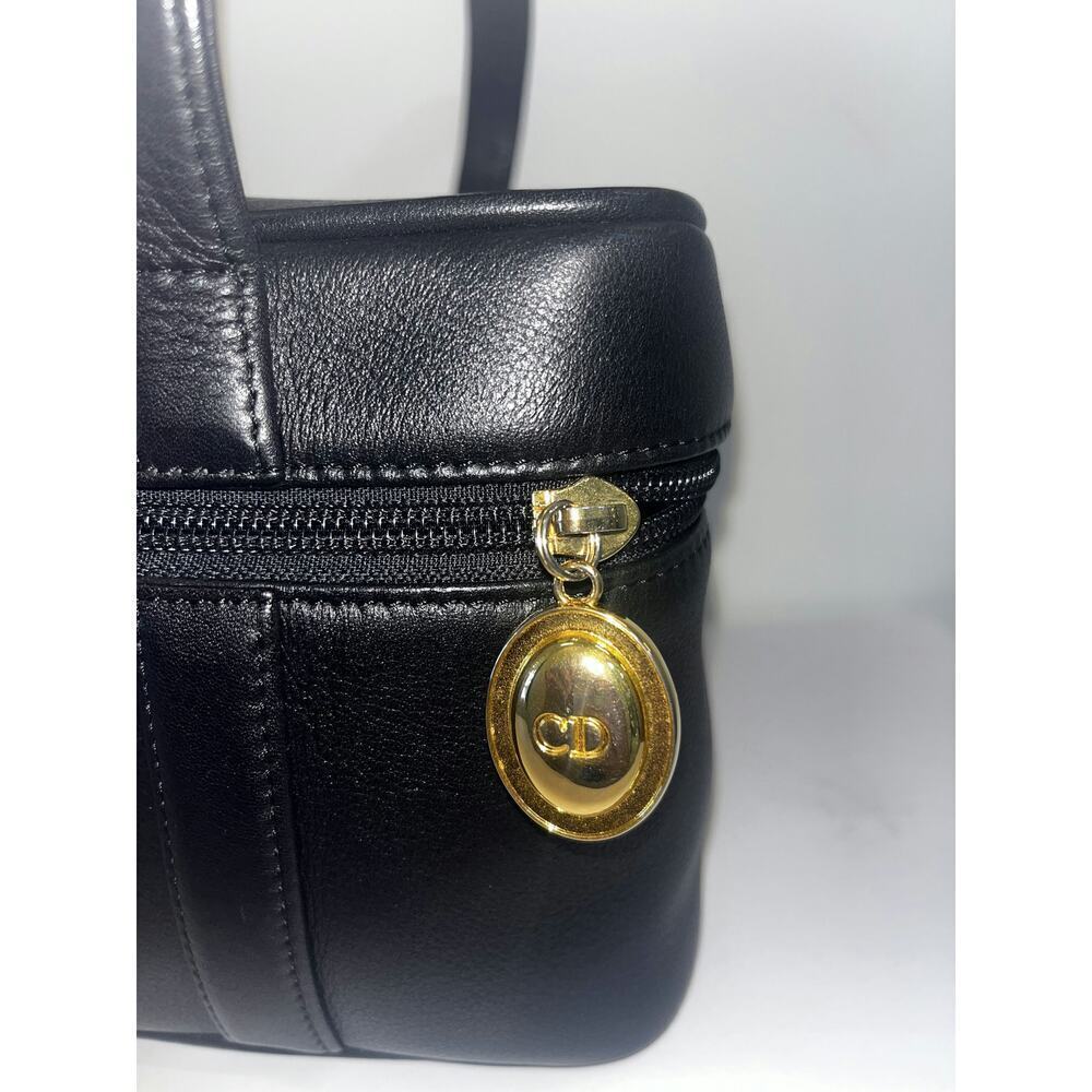 Christian Dior Vintage Black Leather Vanity Case - Picture 3 of 5